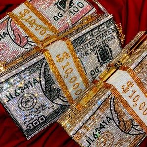 10,000$ Money Clutch Purse Pink